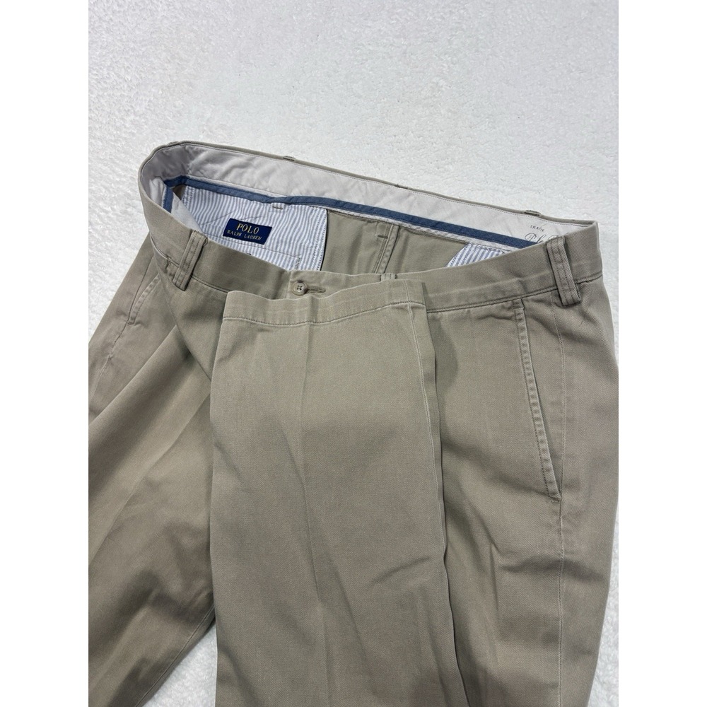 Polo Ralph Lauren Classic Fit Stretch Chino Pants Casual Khaki Men's 36x32